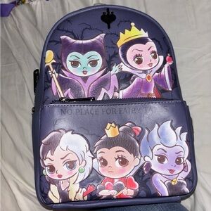 Disney Loungefly villains no place for fairy tales chibi mini backpack